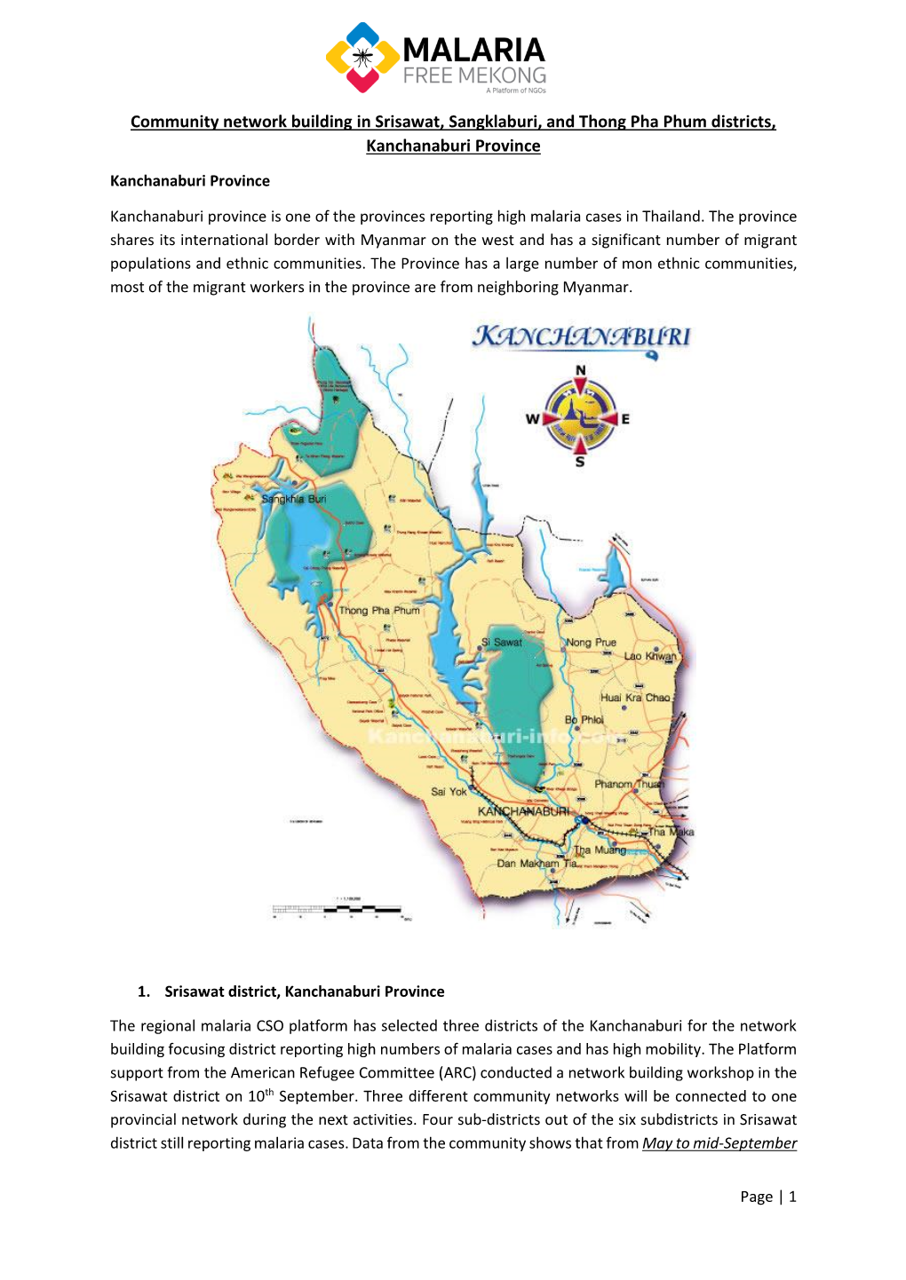 Community Network Building in Srisawat, Sangklaburi, and Thong Pha Phum Districts, Kanchanaburi Province