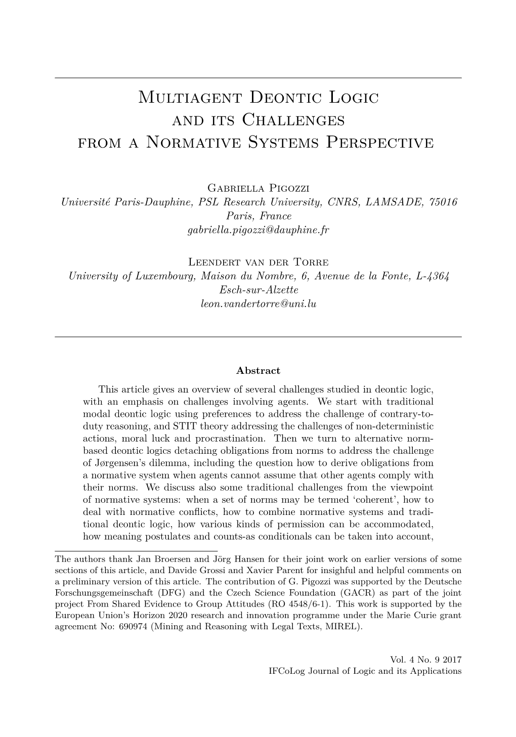 Multiagent Deontic Logic and Its Challenges from a Normative Systems Perspective