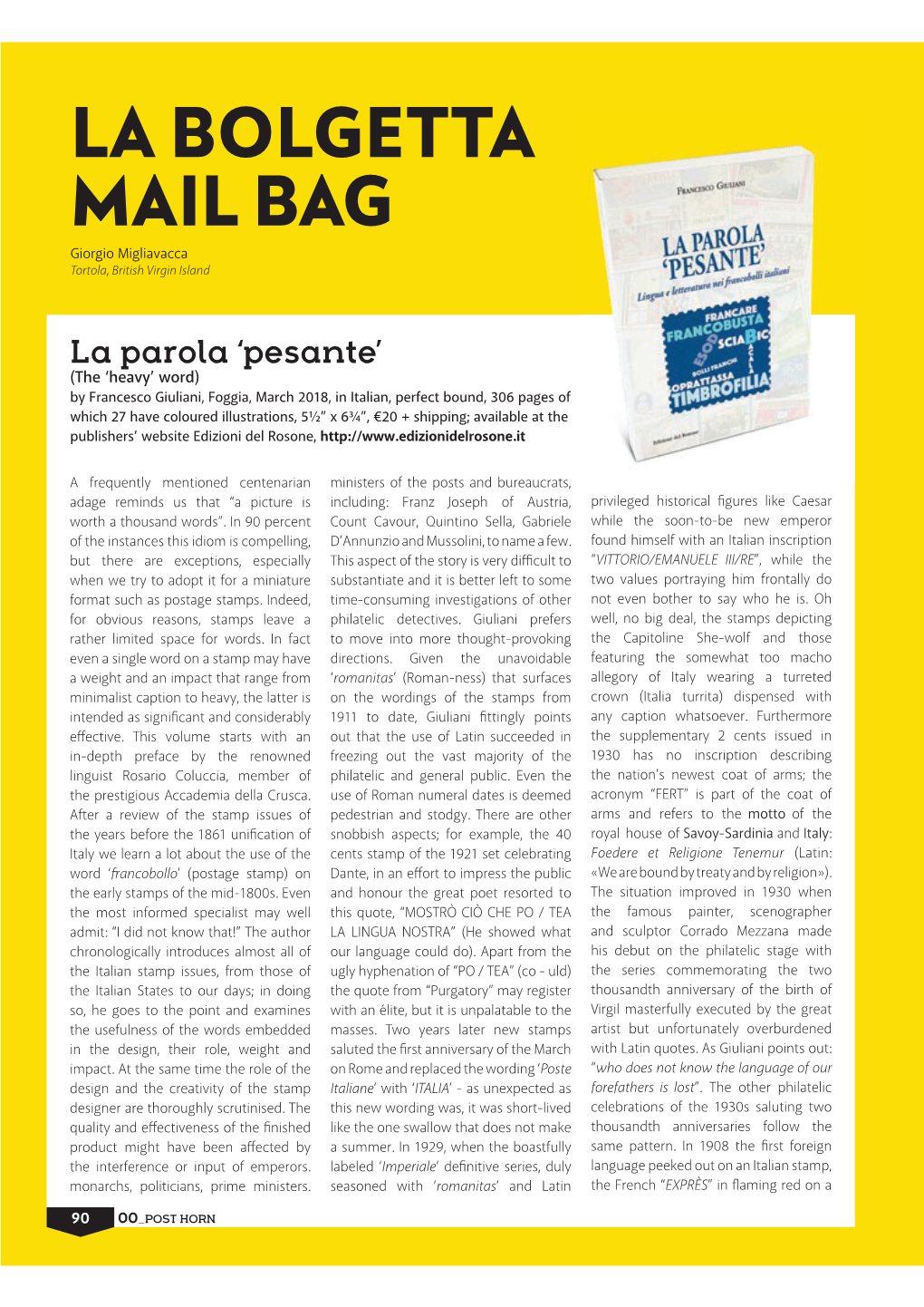 La Bolgetta Mail Bag