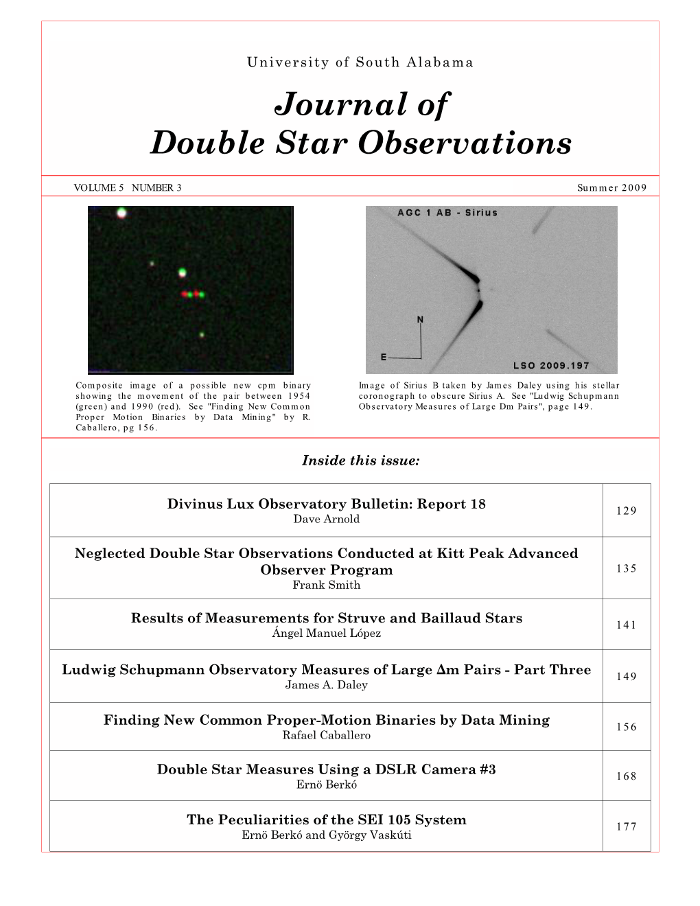 Divinus Lux Observatory Bulletin: Report 18 129 Dave Arnold