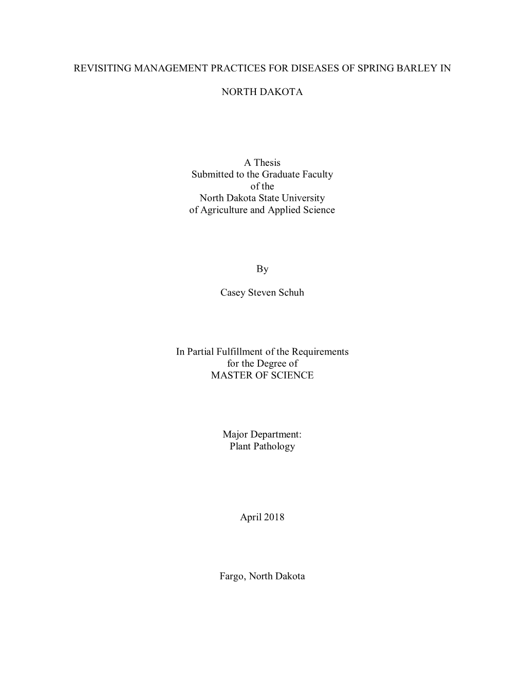 Revisiting Management Practices for Diseases of Spring Barley In