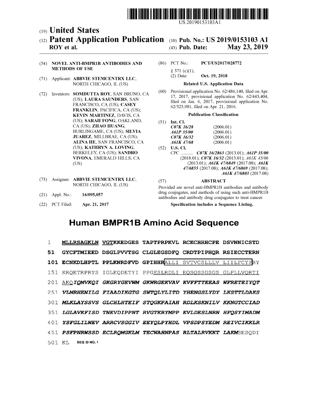 Human BMPR1B Amino Acid Sequence