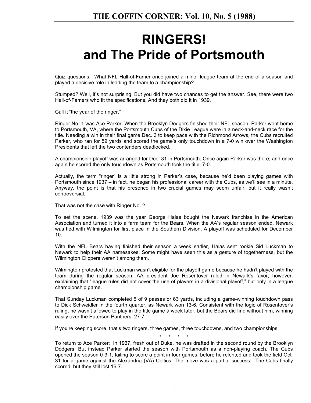 RINGERS! and the Pride of Portsmouth
