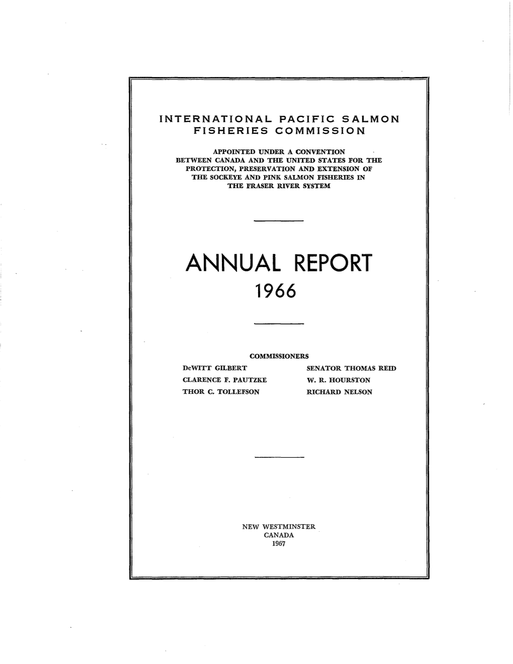 IPSFC Annual Report 1966