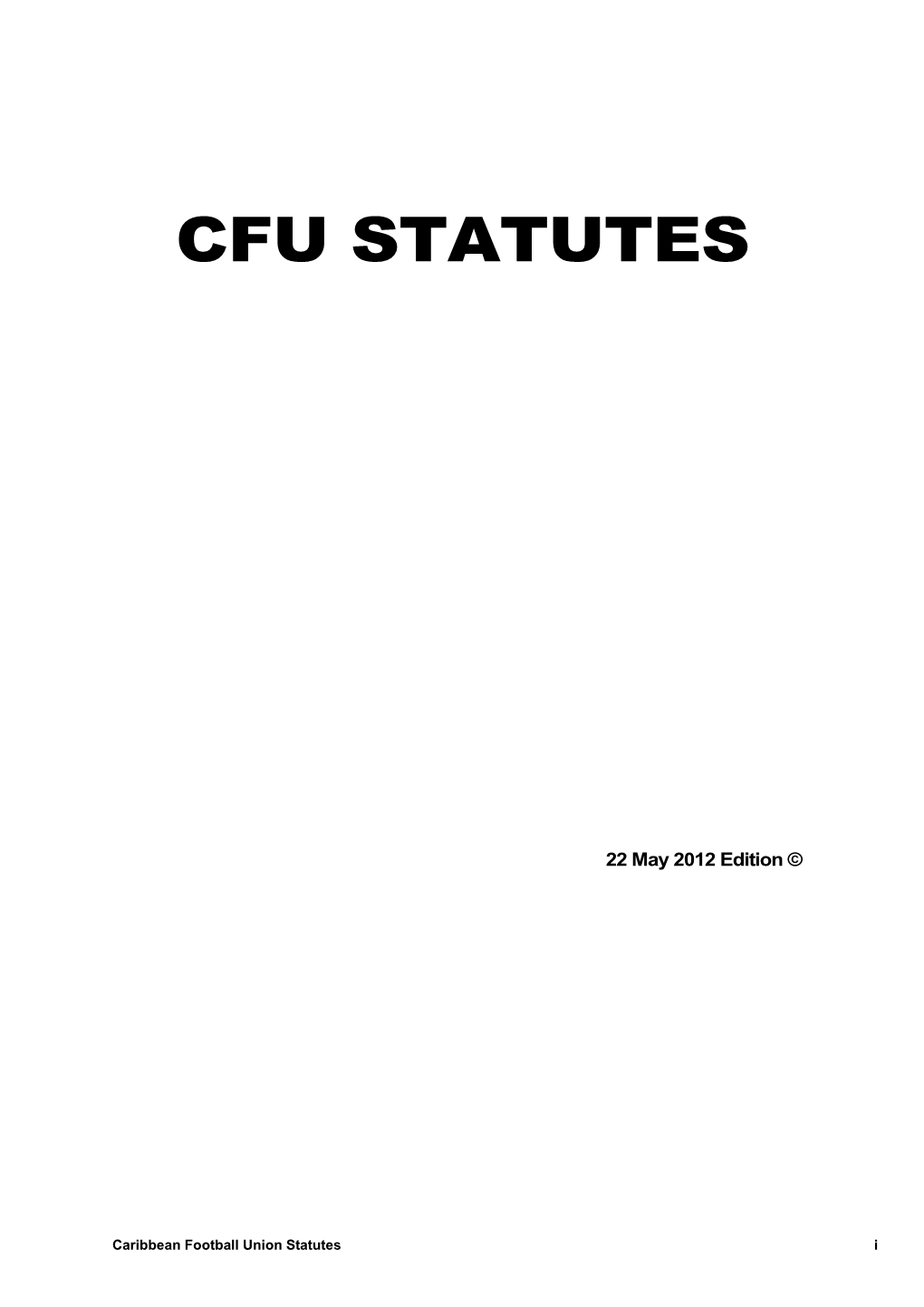 Cfu Statutes