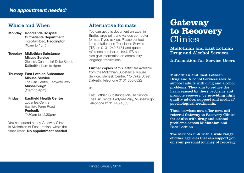 Gateway to Recovery Clinics