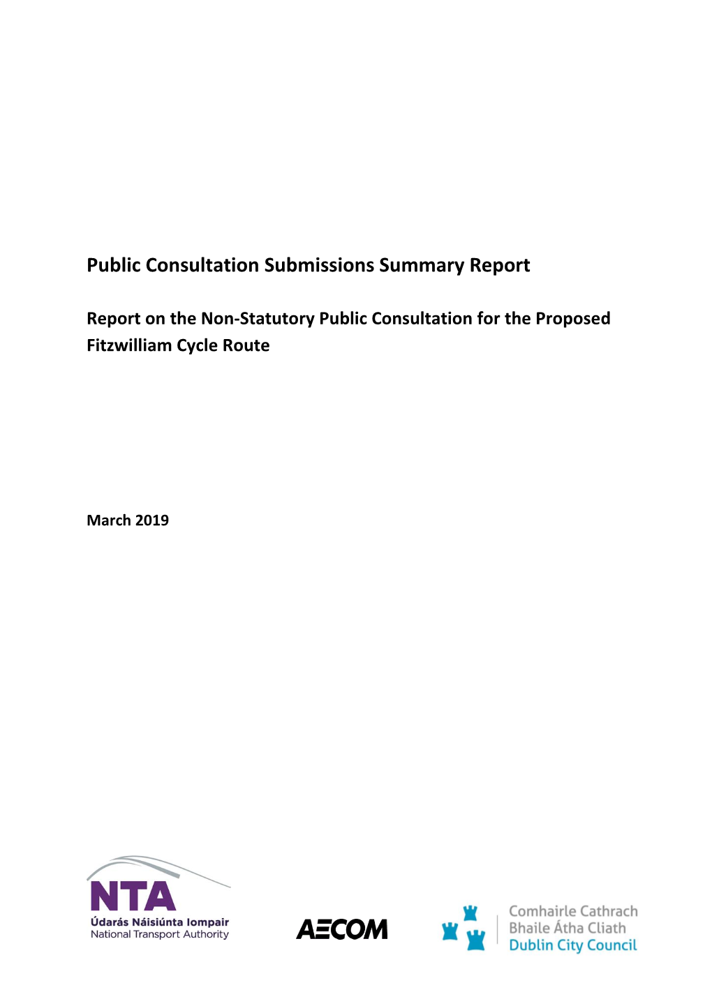 Public Consultation Submissions Summary Report