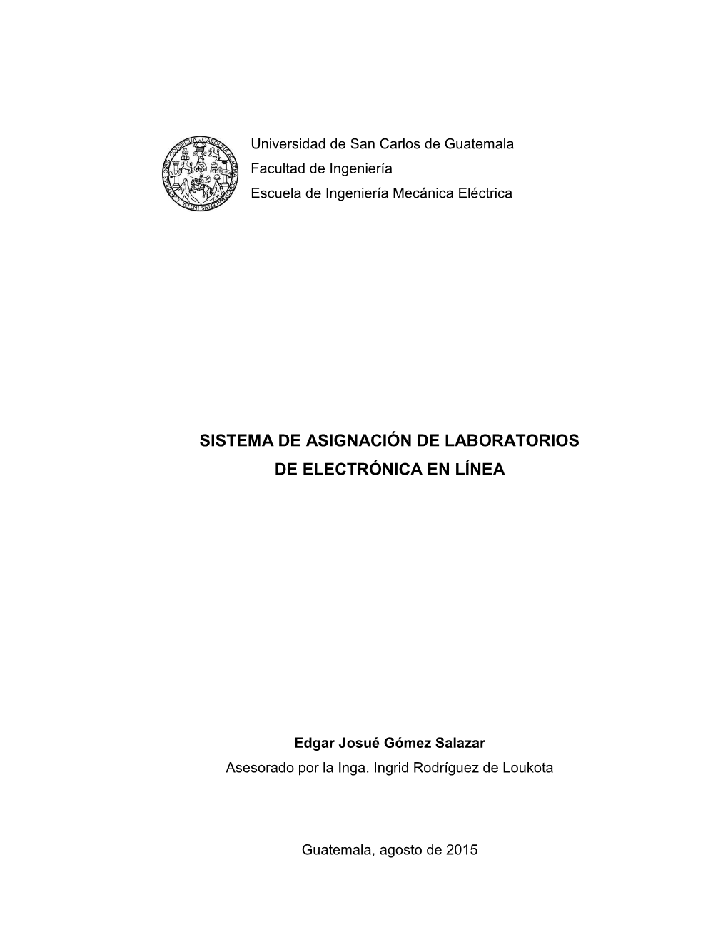 Sistema De Asignación De Laboratorios De Electrónica En Línea