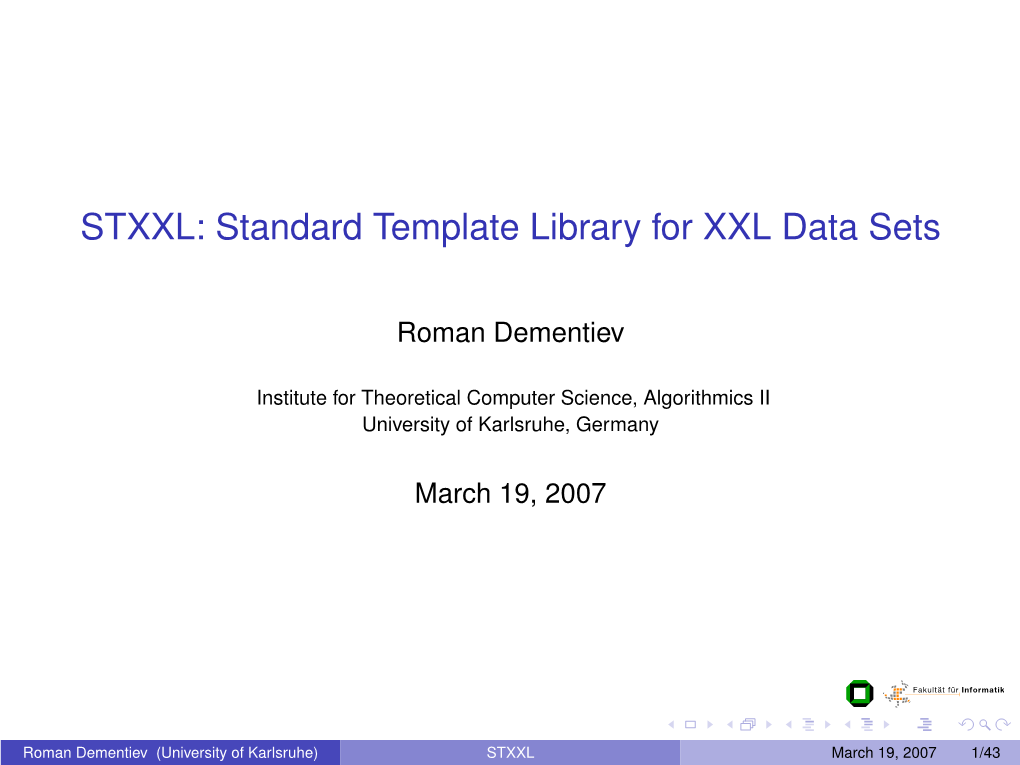 STXXL: Standard Template Library for XXL Data Sets