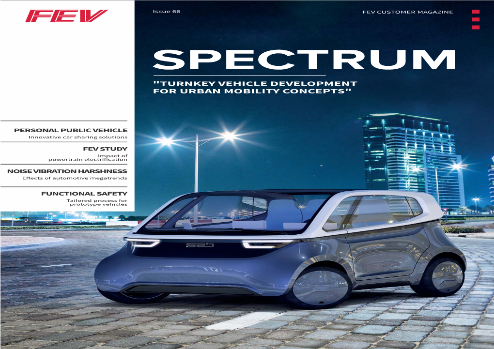 Turnkey Vehicle Development for Urban Mobility Concepts"