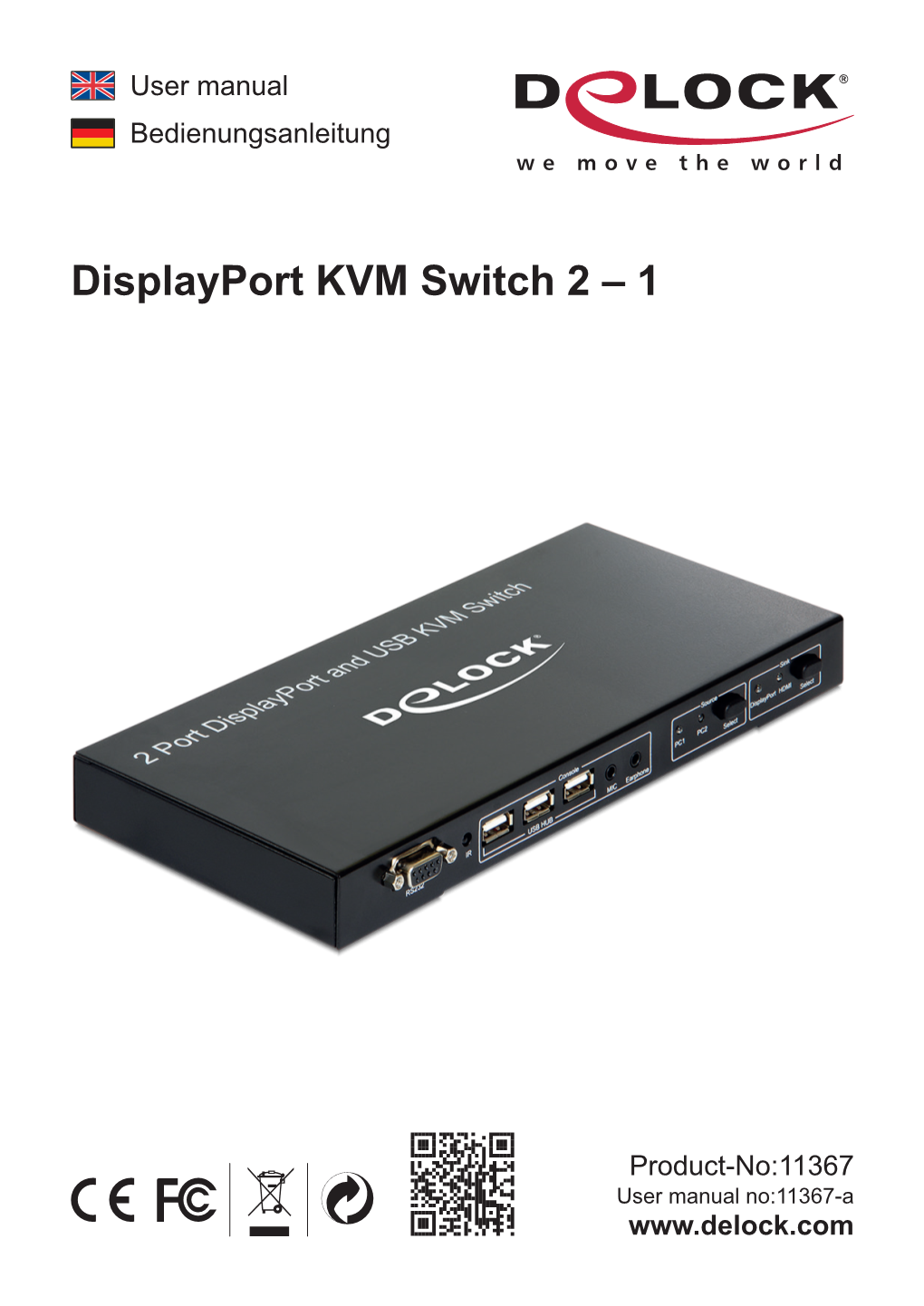 Displayport KVM Switch 2 – 1