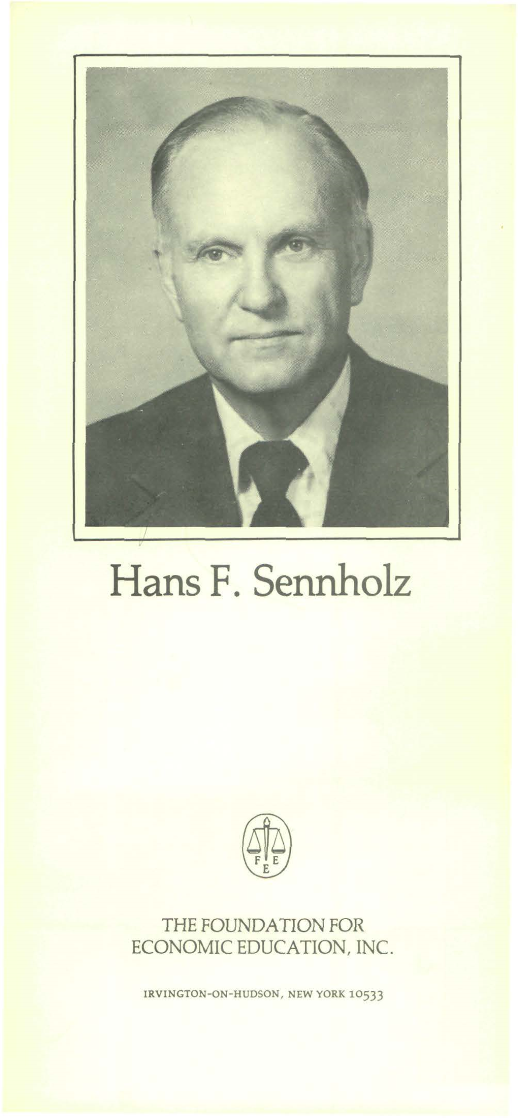 Hans F. Sennholz Pamphlet