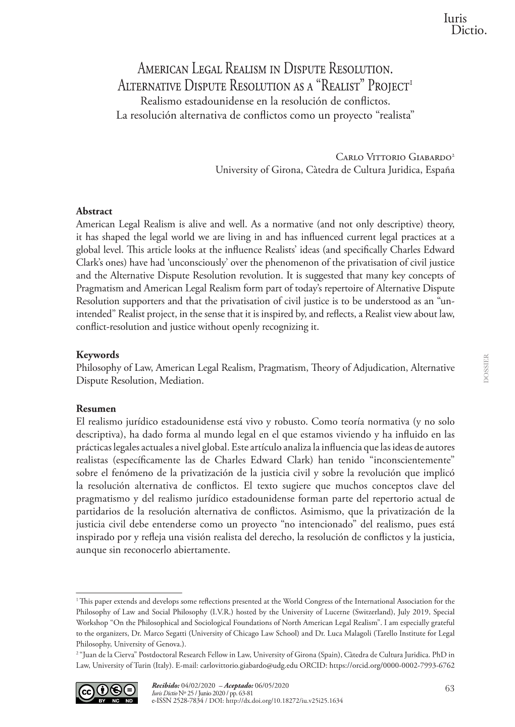 Realist” Project1 Realismo Estadounidense En La Resolución De Conflictos