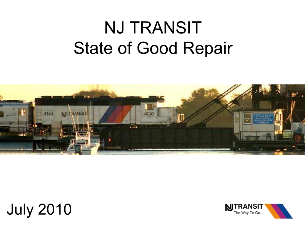 NJ TRANSIT State of Good Repair