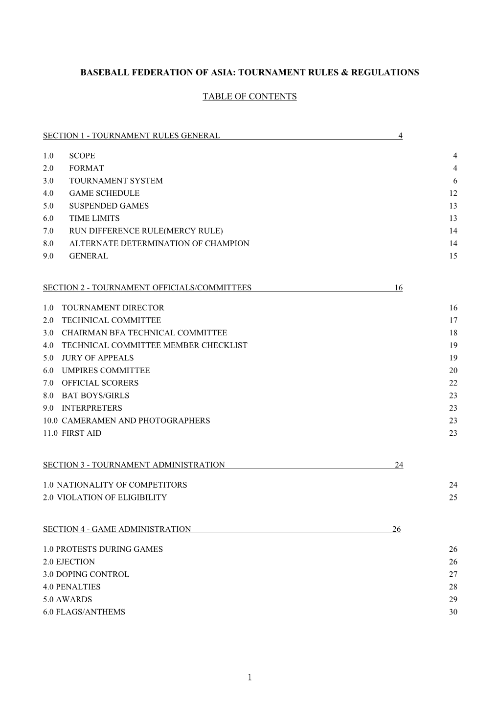 Tournament Rules & Regulations