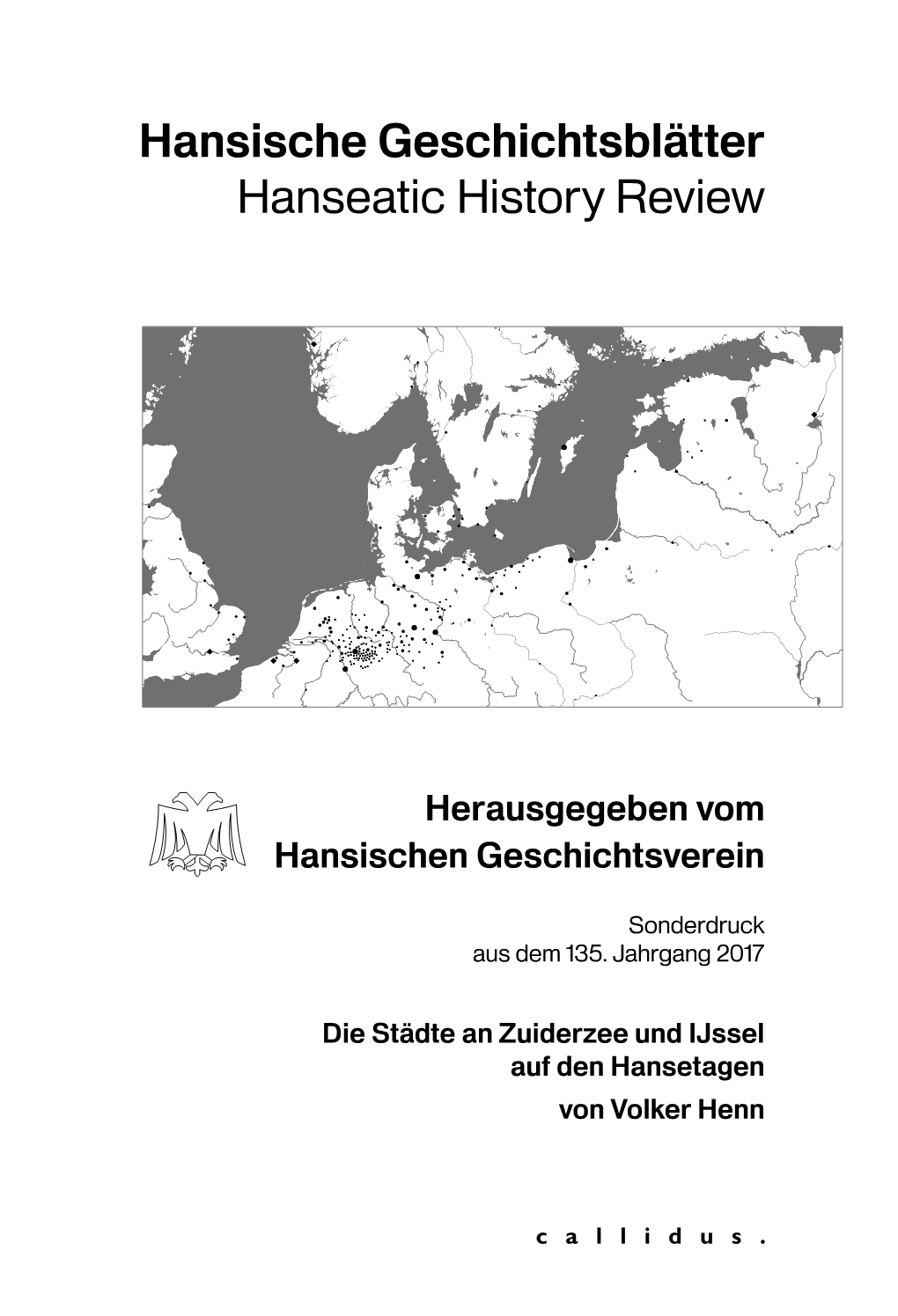Hansische Geschichtsblätter Hanseatic History Review