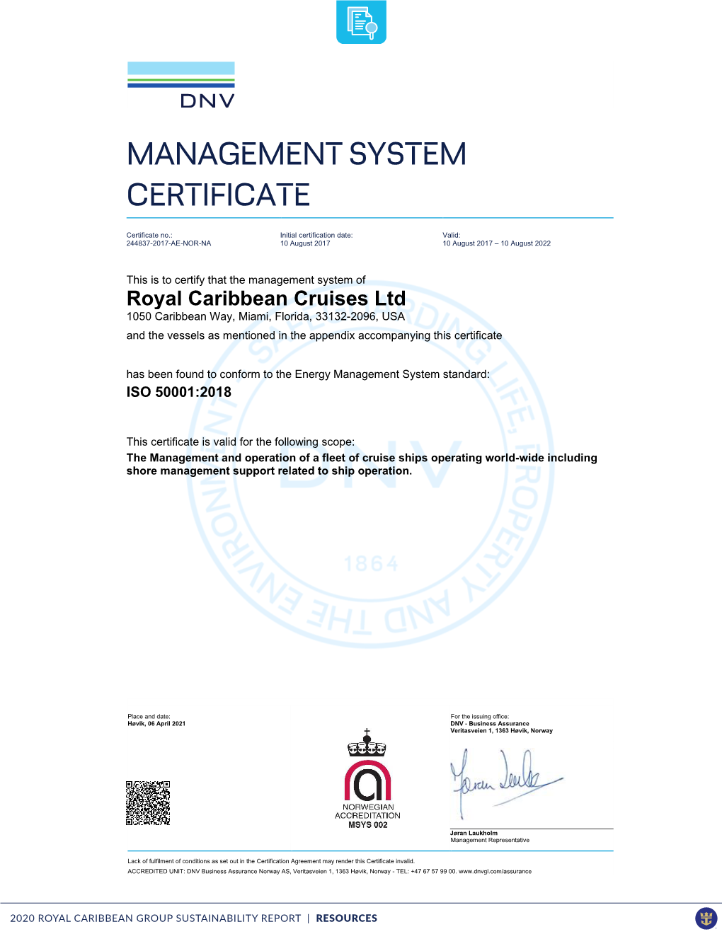 ISO 50001 Certifications