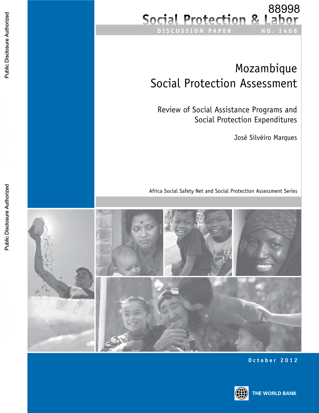Mozambique Social Protection Assessment: Review of Social Assistance Programs and Social Protection Expenditures by Jose Silveiro Marques, October 2012