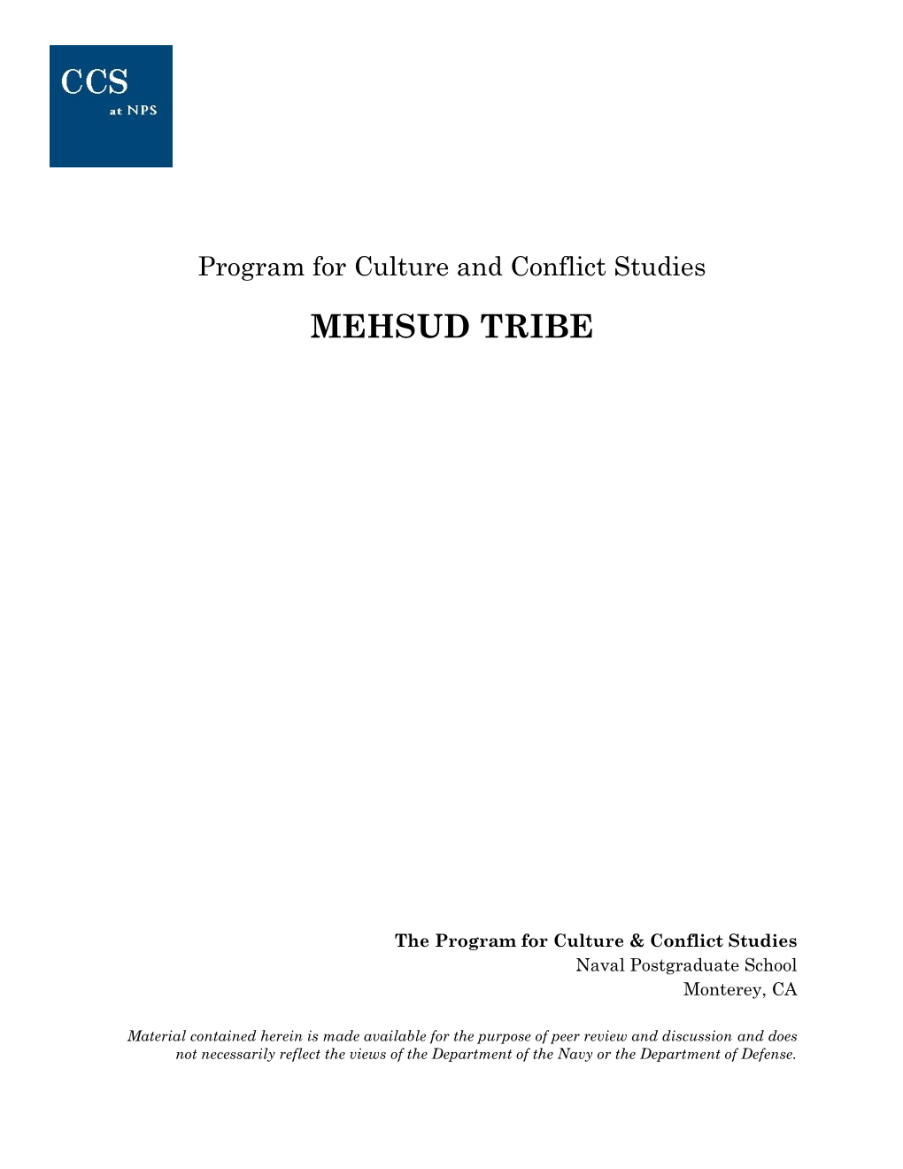 Mehsud Tribe