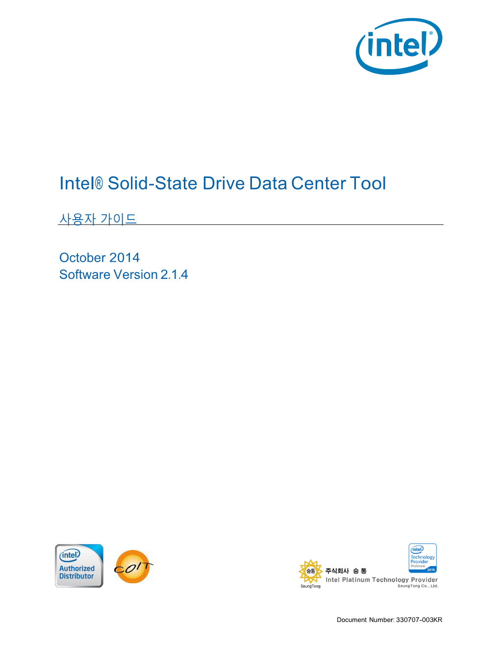 Intel® Solid-State Drive Data Center Tool