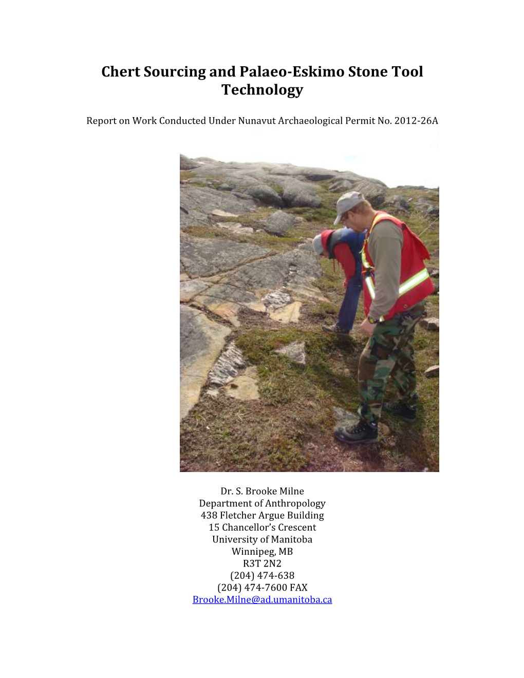 Chert Sourcing and Palaeo-Eskimo Stone Tool Technology