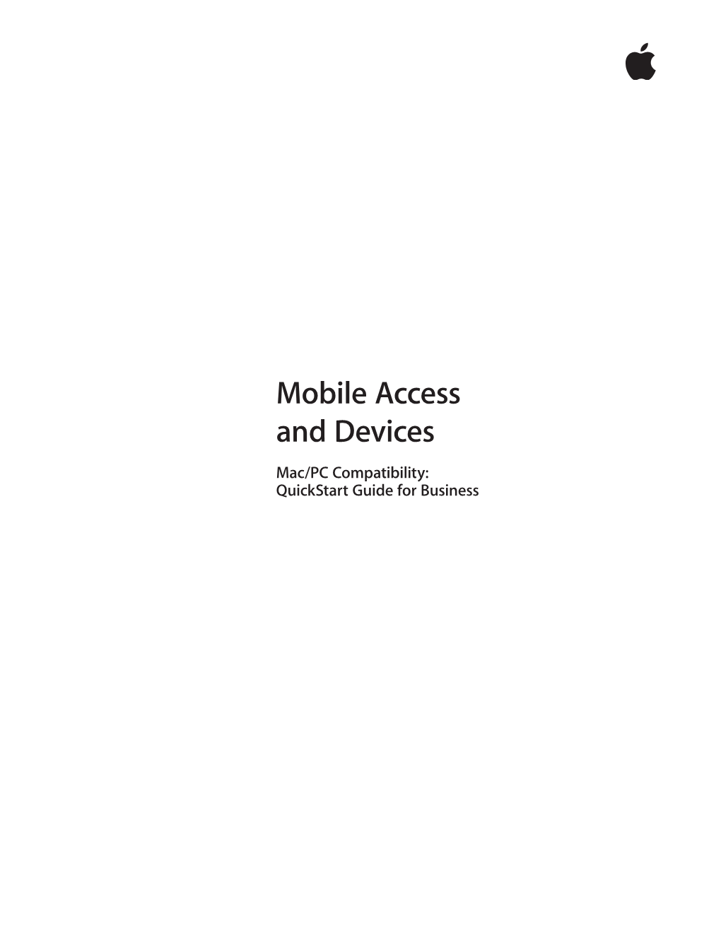 Mobile Access and Devices Mac/PC Compatibility: Quickstart Guide for Business 2
