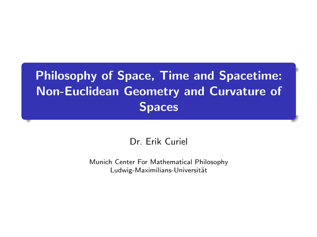 Non-Euclidean Geometry and Curvature of Spaces