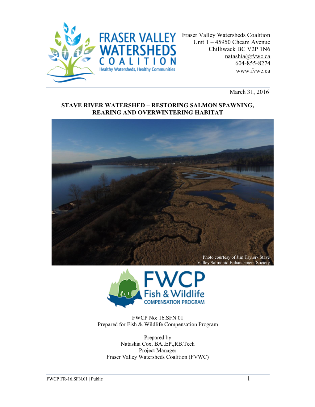 Stave River Watershed Restoring Salmon Spawning Rearing And