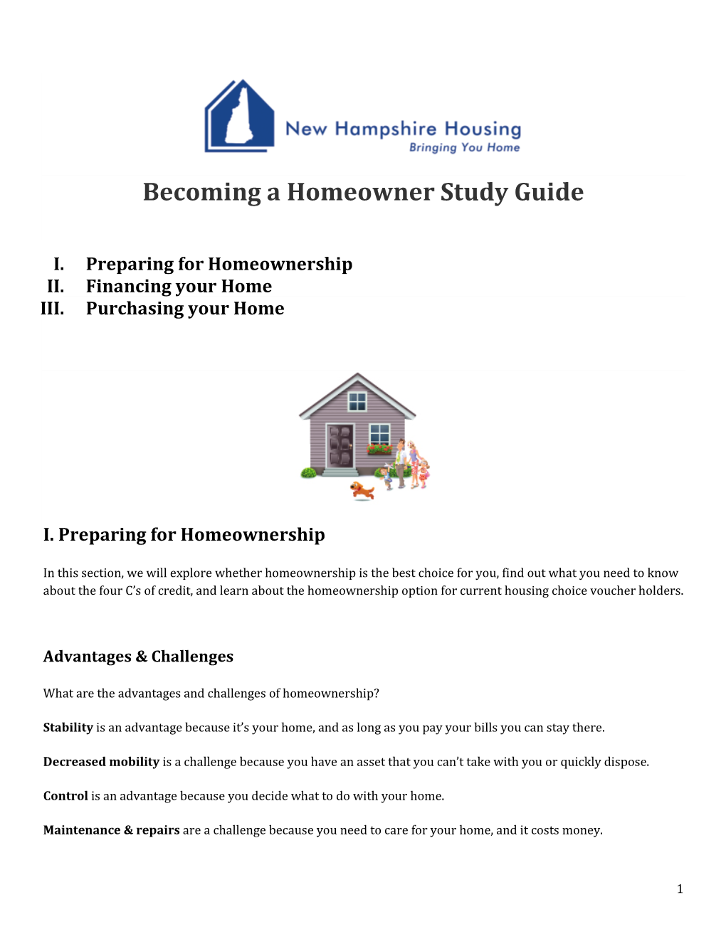 Becoming a Homeowner Study Guide