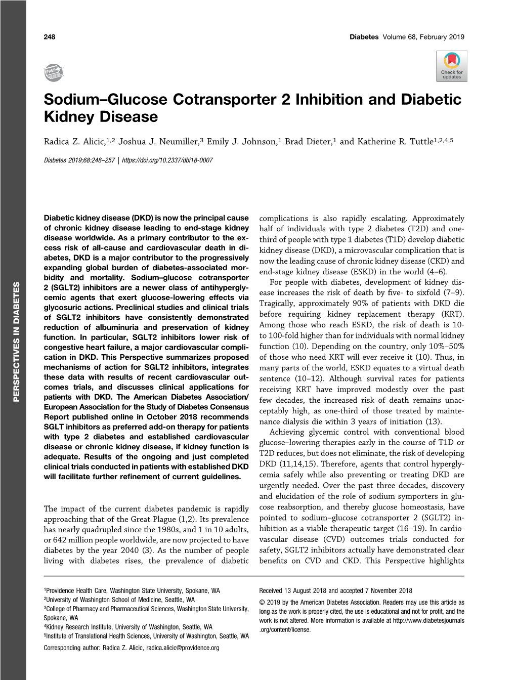 Sodium–Glucose Cotransporter 2 Inhibition and Diabetic Kidney Disease