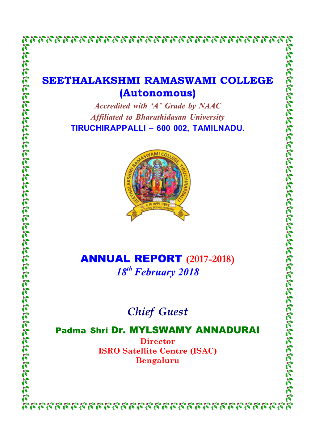 ANNUAL REPORT (2017-2018) 18 Th February 2018