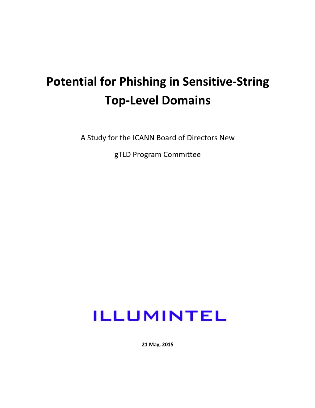 Potential for Phishing in Sensitive-String Top-Level Domains