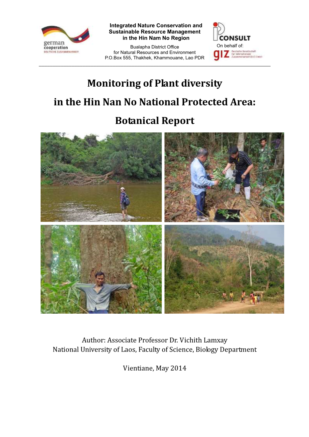 Monitoring of Plant Diversity in the Hin Nan No National Protected Area: Botanical Report