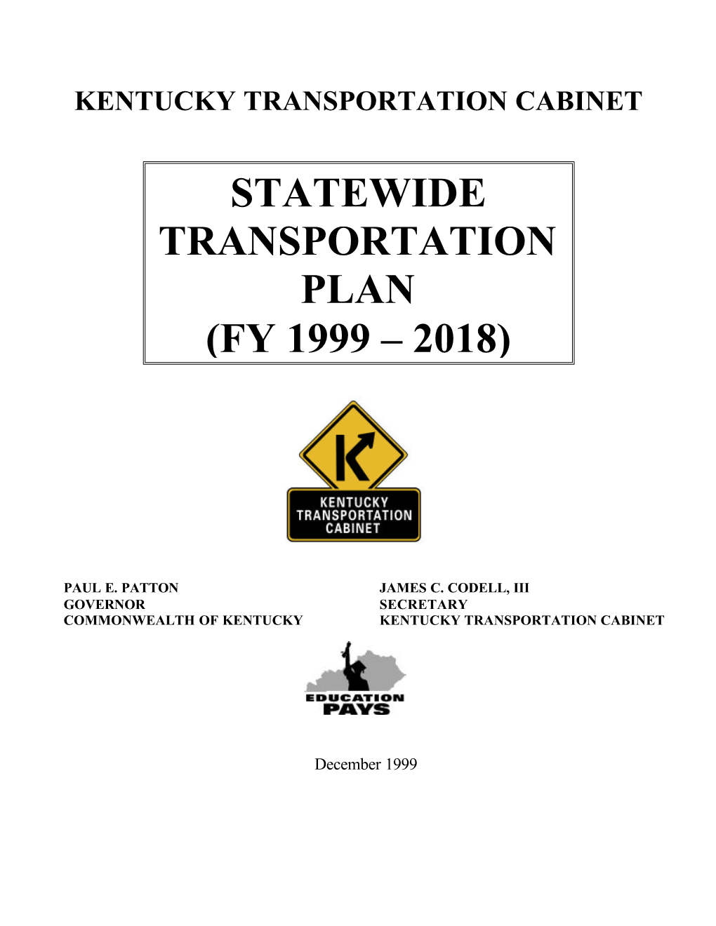 Statewide Transportation Plan (Fy 1999 – 2018)