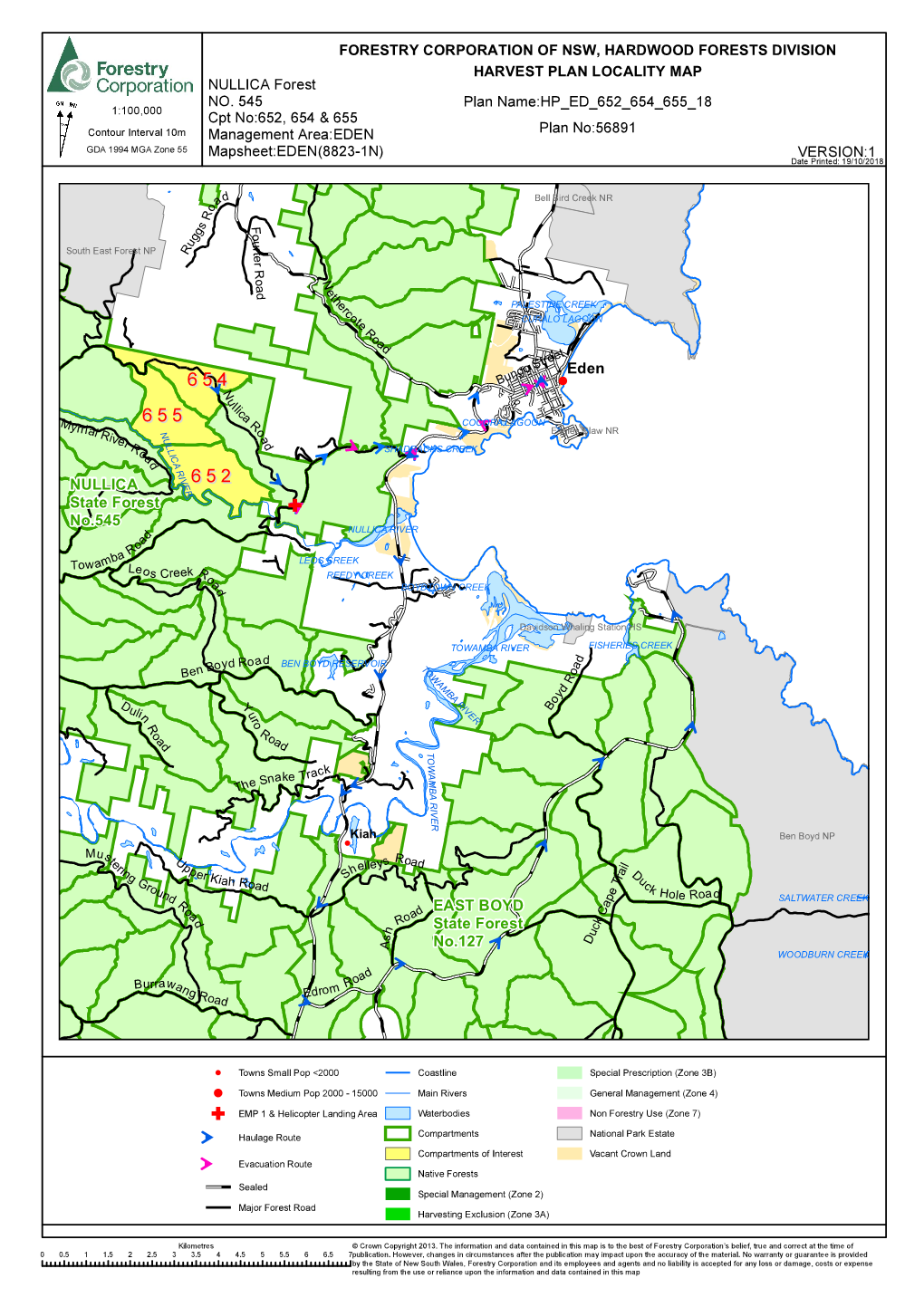 Nullica State Forest Compartments 652, 654 & 655 Harvest Plan V2