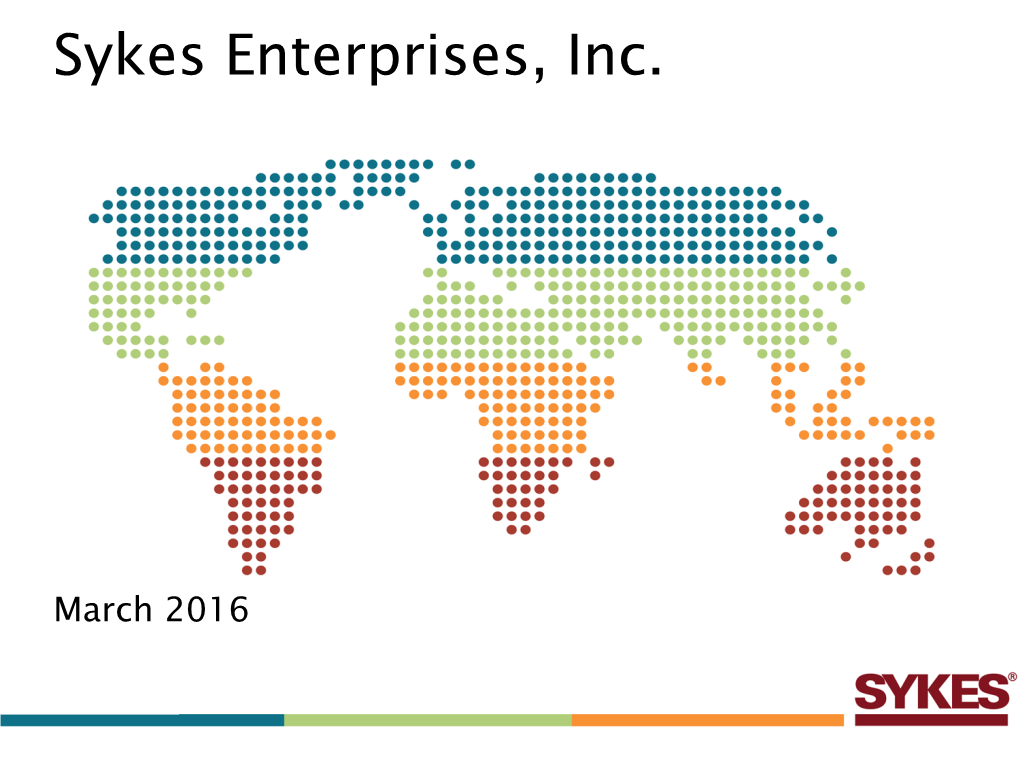 Sykes Enterprises, Inc