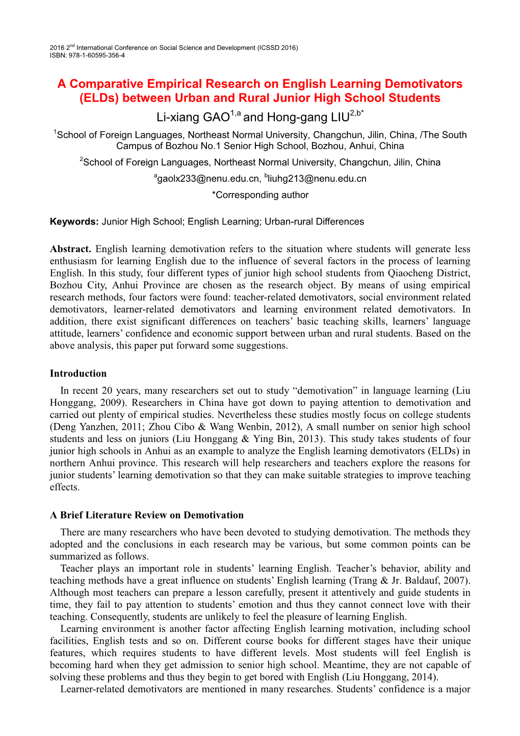 A Comparative Empirical Research on English Learning Demotivators