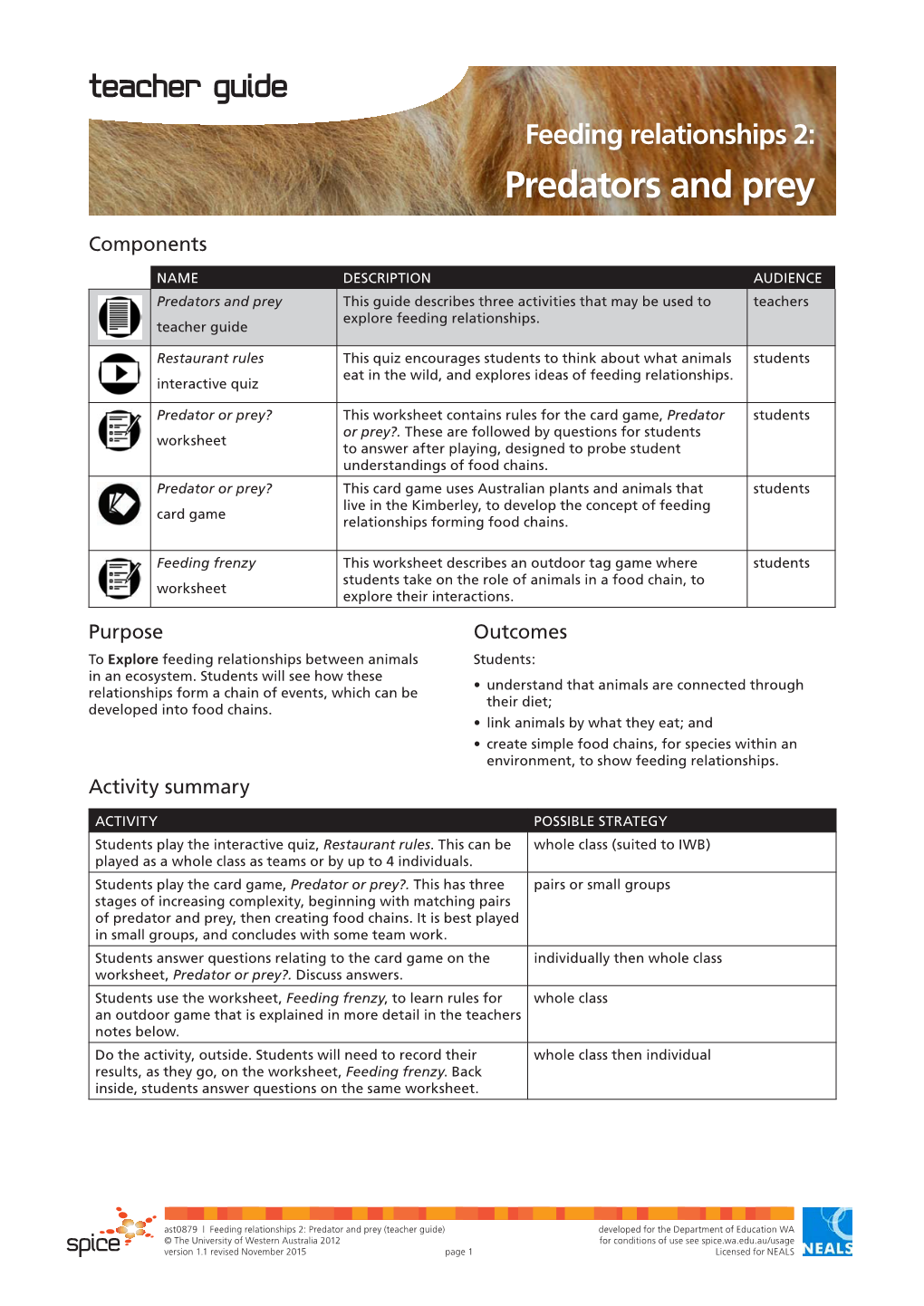 Feeding Relationships 2: Predators and Prey