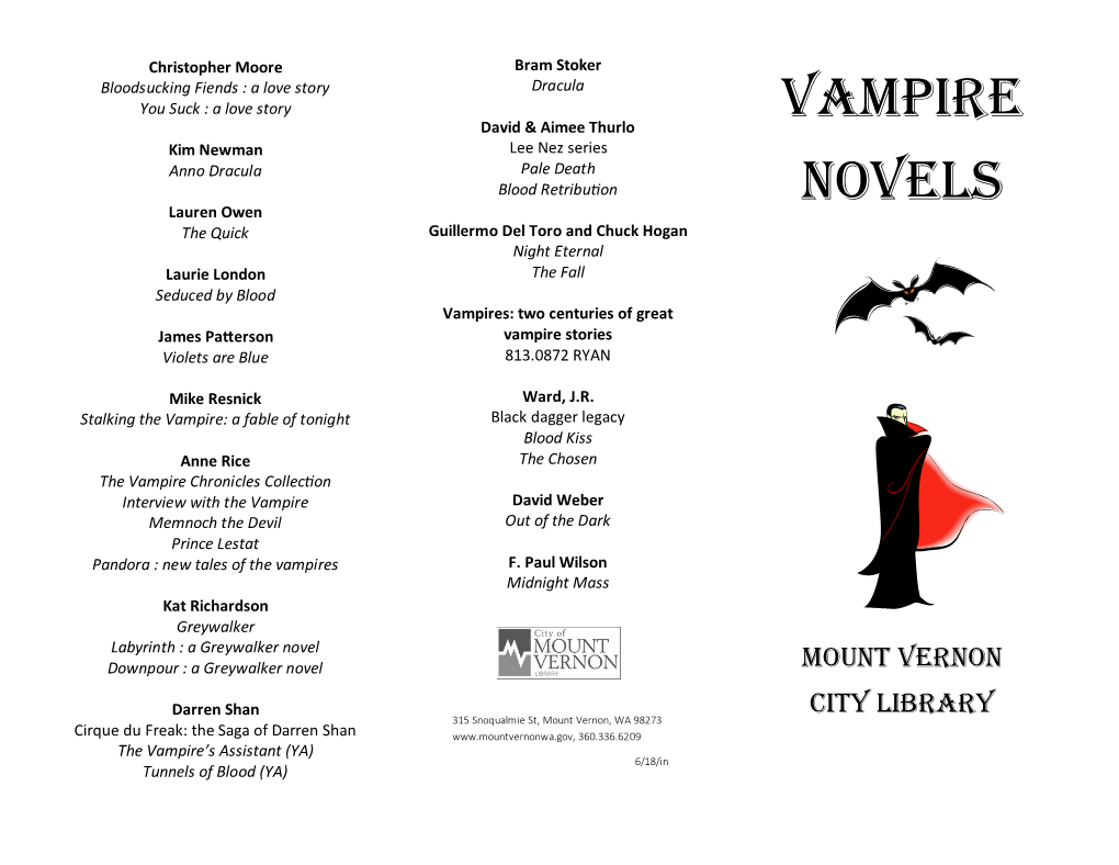 Vampire Novels