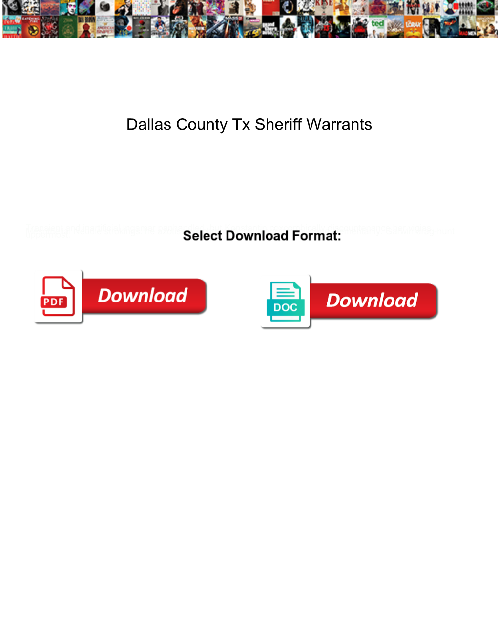Dallas County Tx Sheriff Warrants