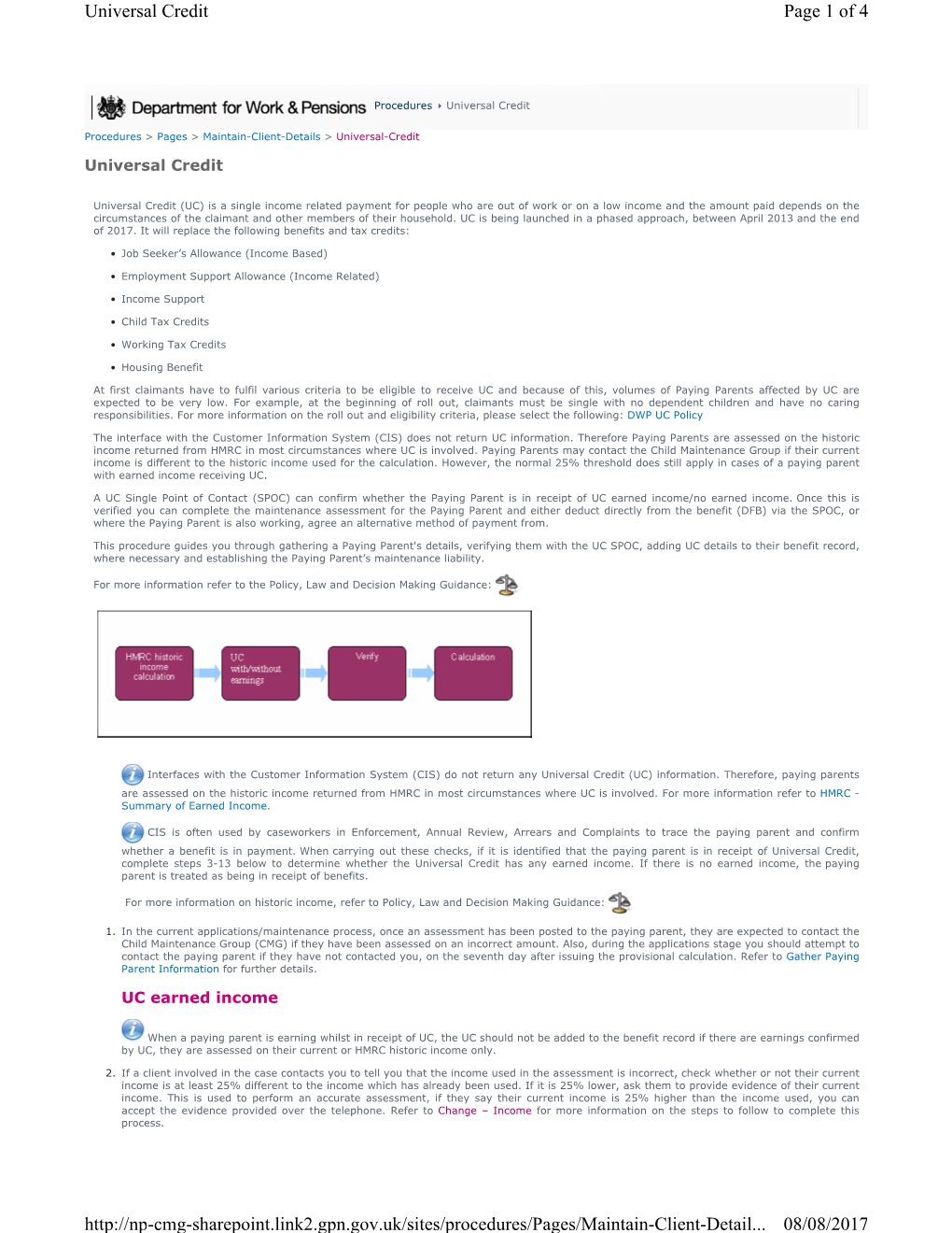 Universal Credit Page 1 of 4