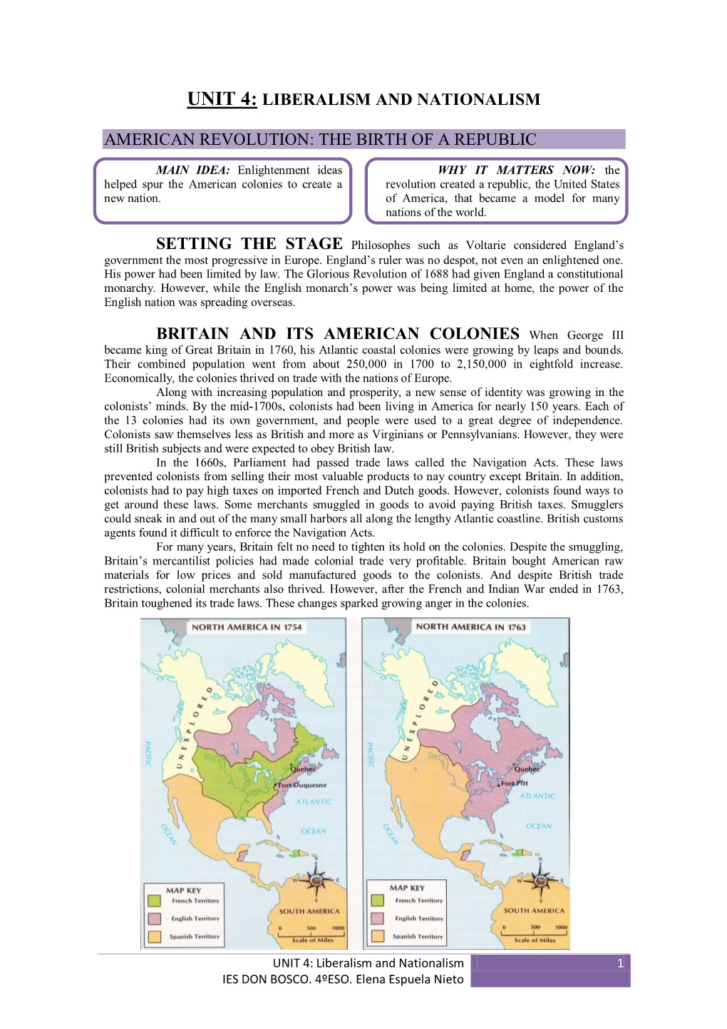 Unit 4: Liberalism and Nationalism