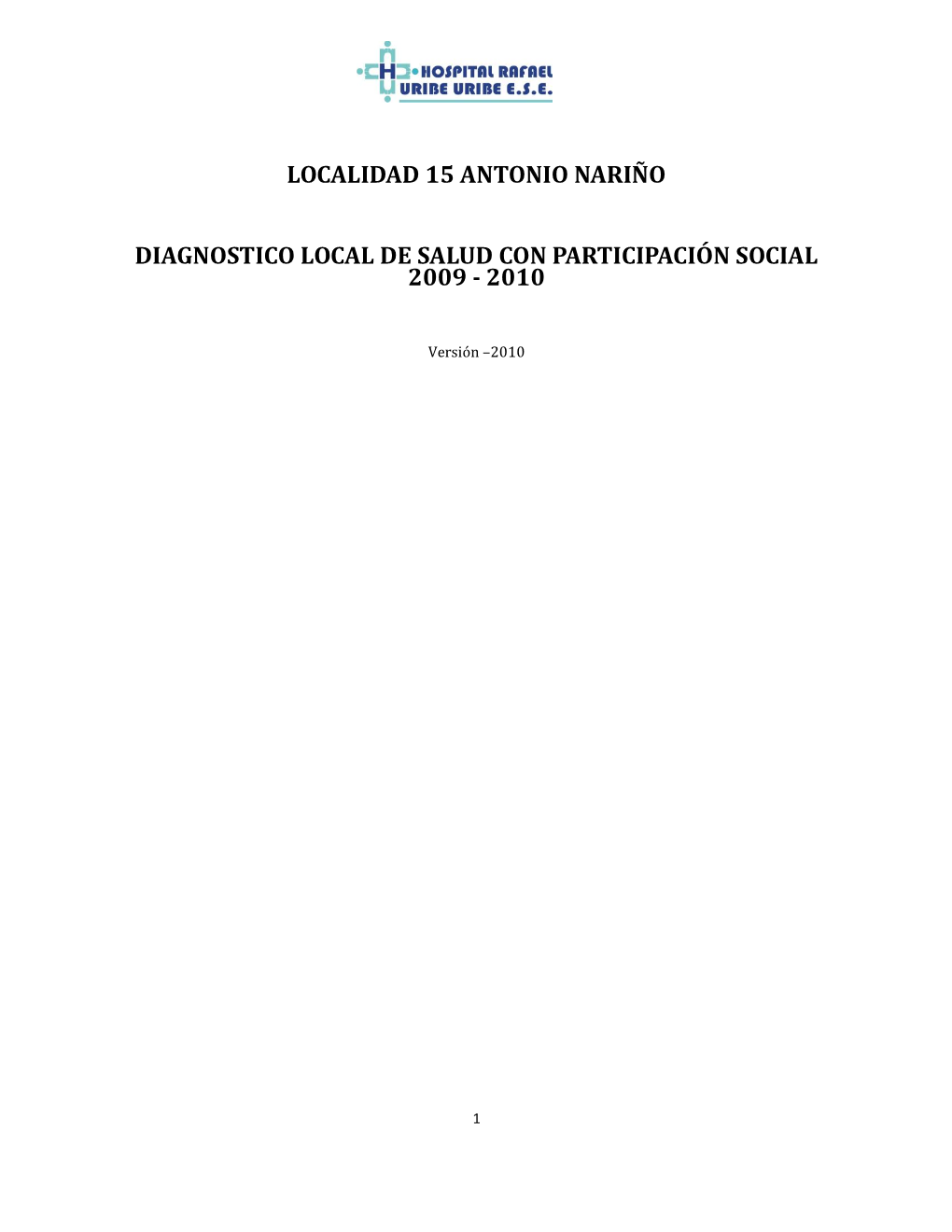 Localidad 15 Antonio Nariño Diagnostico Local De Salud Con