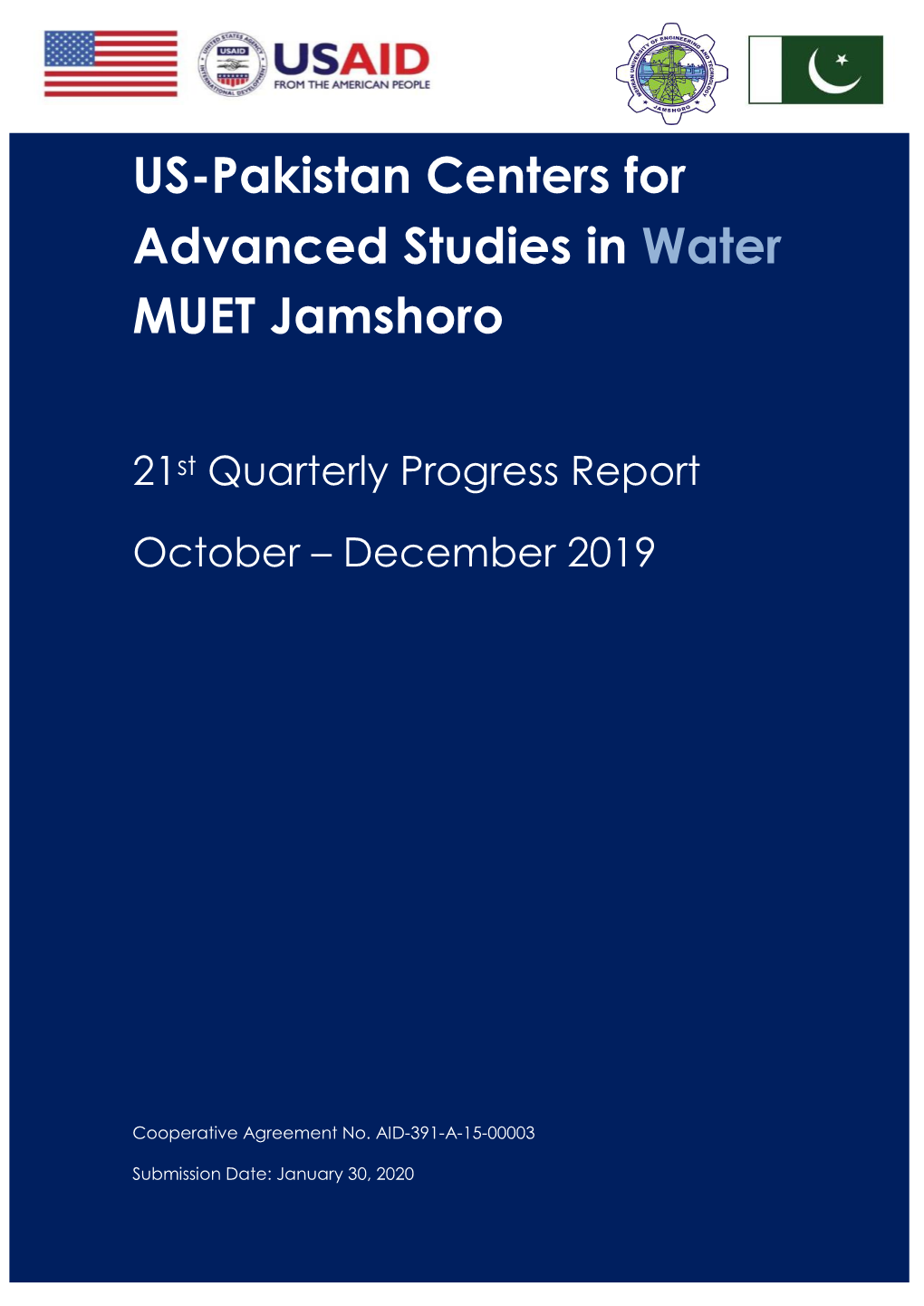US-Pakistan Centers for Advanced Studies in Water MUET Jamshoro