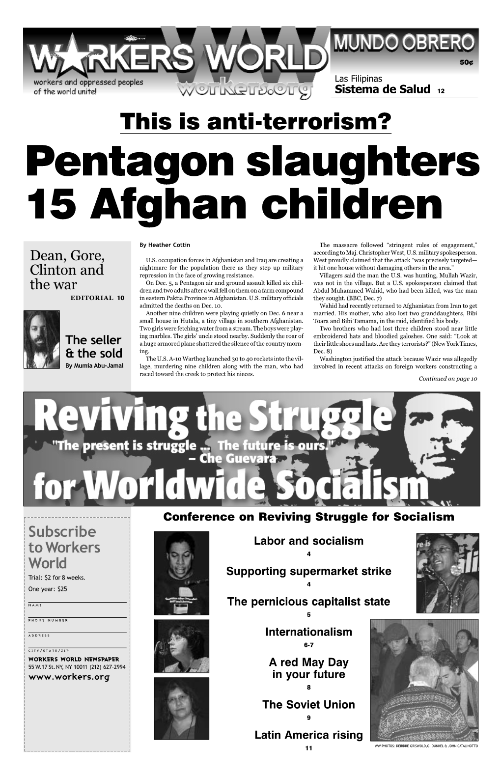 Pentagon Slaughters 15 Afghan Children