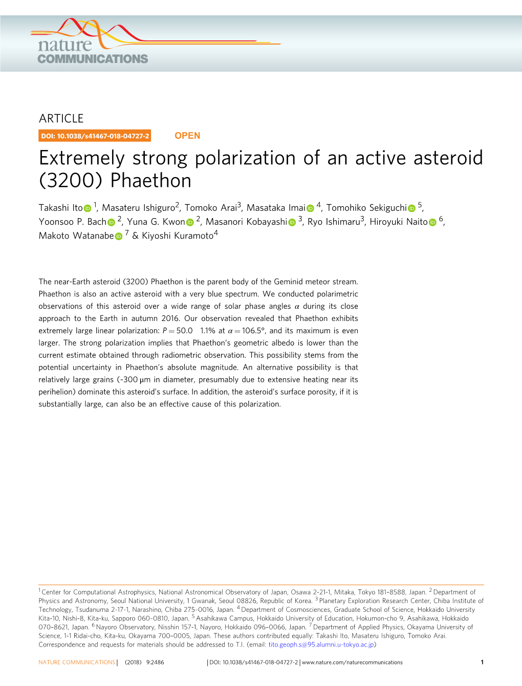 Extremely Strong Polarization of an Active Asteroid (3200) Phaethon