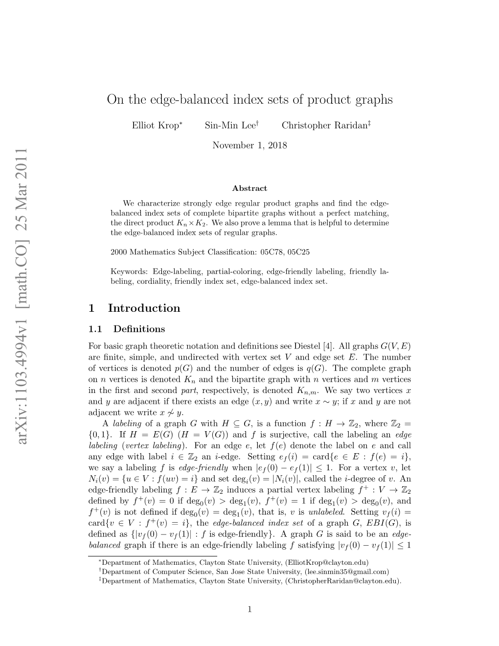 On the Edge-Balanced Index Sets of Product Graphs