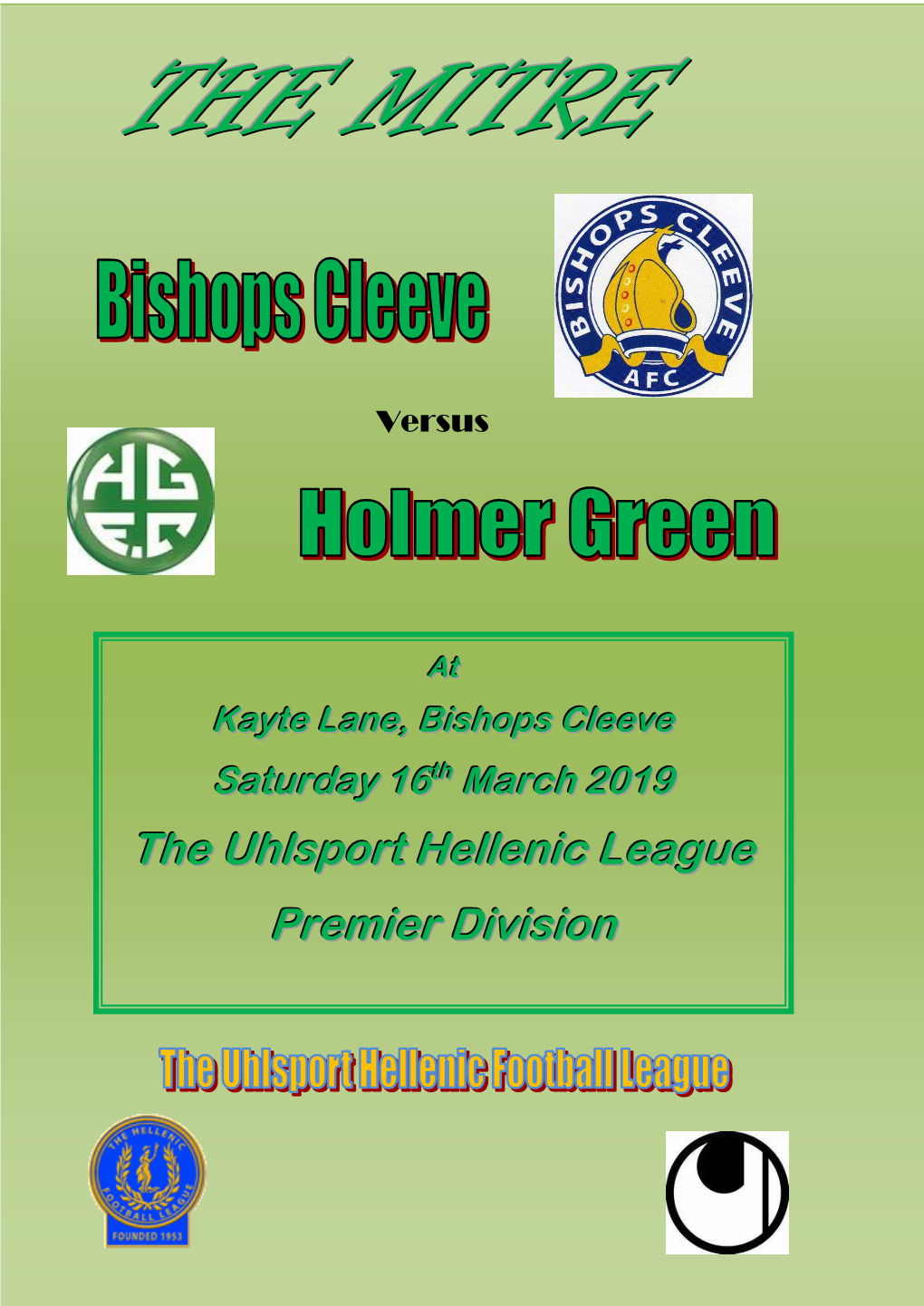 The Uhlsport Hellenic League Premier Division