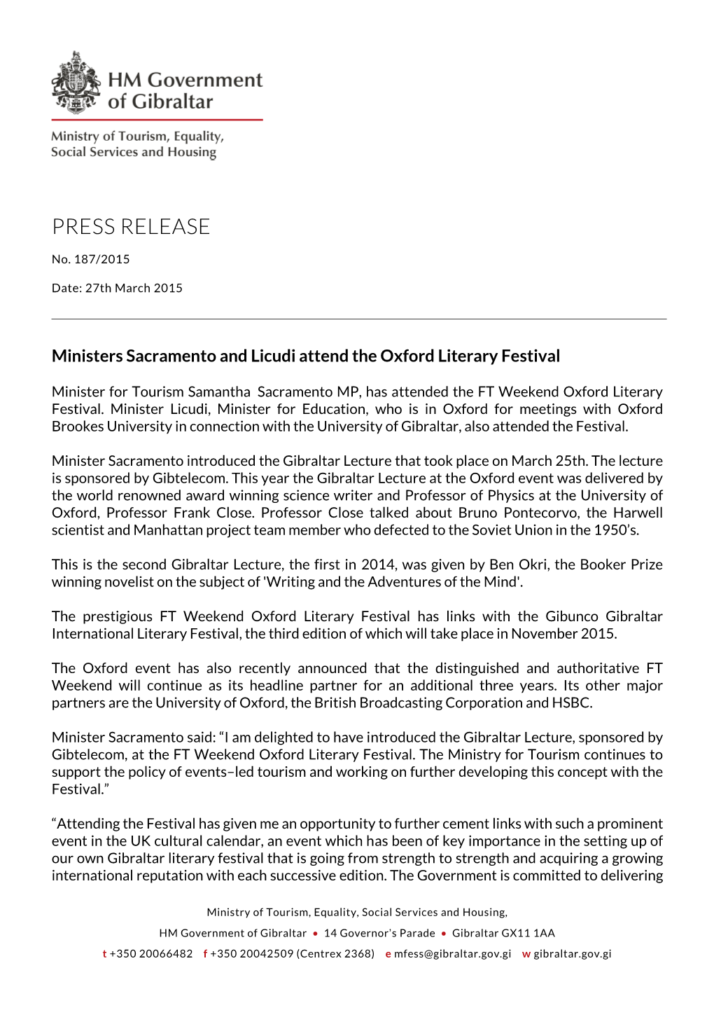 Press Release