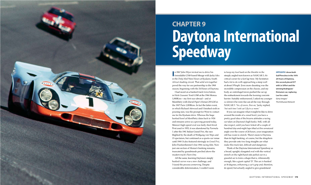 Chapter 9 Daytona International Speedway